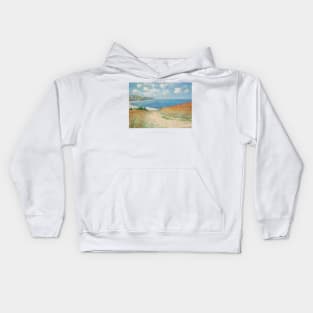 Path in the Wheat Fields at Pourville by Claude Monet Kids Hoodie